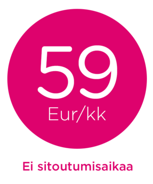 59€/kk ei sitoutumisaikaa